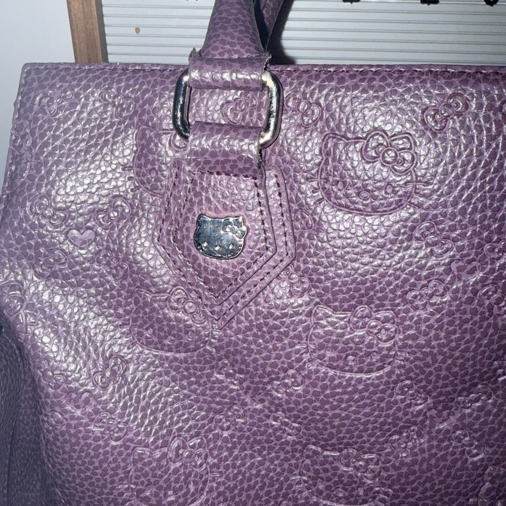 💜 Hello Kitty x Loungefly Embossed Purple Leather Tote Bag - Picture 8 of 16